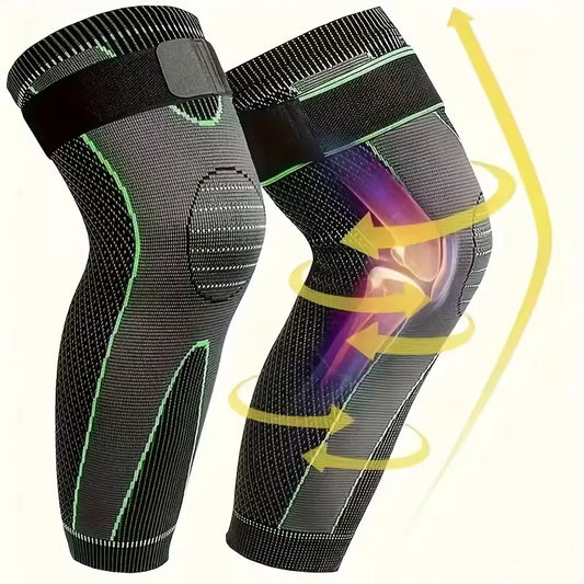 2 Pcs Full Leg Knee Pads with Support Belt for Men and Women – Ultimate Comfort & Protection