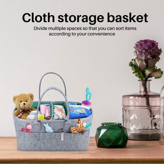 Portable Baby Organizer Bag – Spacious Diaper Caddy & Storage Basket for Baby Essentials