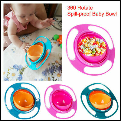 360° Spill-Proof Gyro Bowl for Kids – Rotating Baby Feeding Bowl with Anti-Spill Design (Random Color)
