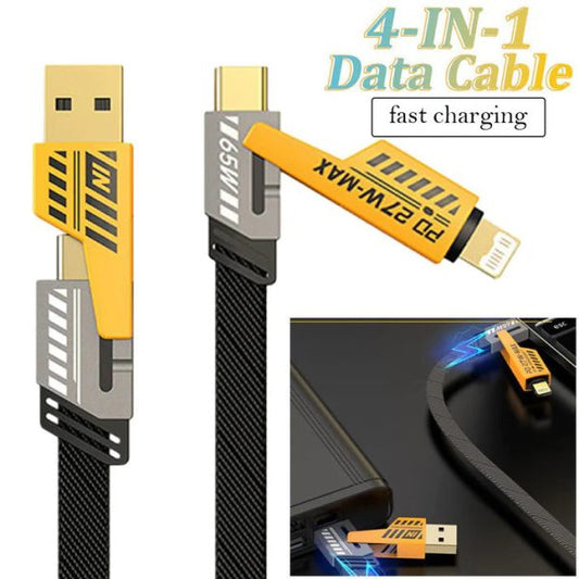 4-in-1 Multi USB Charging Cable – Fast PD Charger Cord for iPhone, Type-C & More