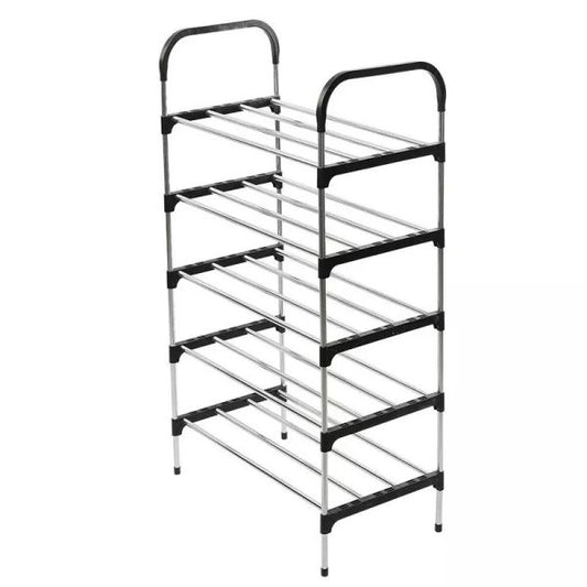 5-Layer Stainless Steel Shoe Rack – Space-Saving Organizer for Home