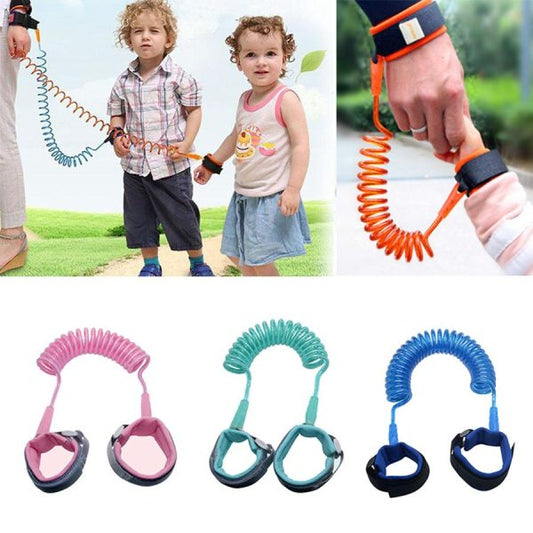 Anti-Lost Child Wrist Link Safety Harness – Toddler Wristband Strap for Kids Security During Travel, Umrah & Hajj (Random Color)