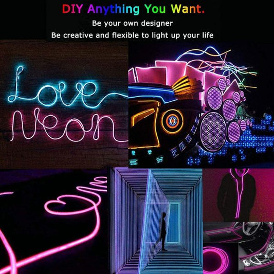Flexible LED Neon Strip Light – Multi-Color DIY Lighting for Party, Garden, Home & Outdoor Decoration