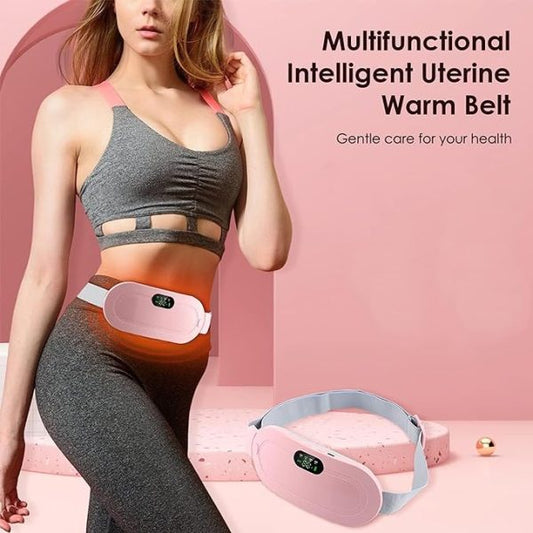 Period Pain Relief Heating Pad Belt – Electric Cramp Relief with 3 Heat Levels & Massage for Women & Girls