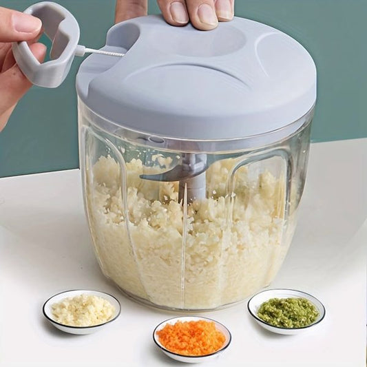 Hand Pulled Multipurpose Chopper – Rope Pull Vegetable Cutter & Meat Grinder for Quick Food Prep (Random Color)