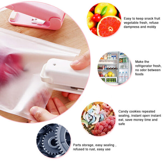 Portable Mini Heat Bag Sealer – Food Snack Plastic Bag Sealing Machine for Freshness & Storage (Random Color)
